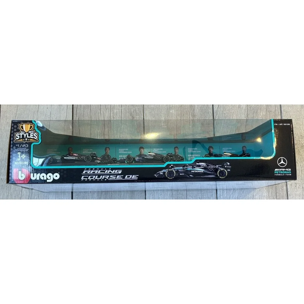 Burago 1:43 Scale Mercedes Benz Formula F1 Die Cast Racing Car 6-pack Set New